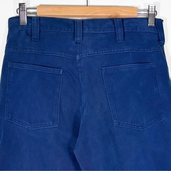 VTG 70s Bright Blue‎ Flare Bell Bottom Pants Womens XS Disco Hippie Contact - Picture 4 of 7